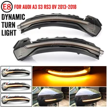 Para audi a3 8v s3 rs3 2013-2018 fluxo retrovisor espelho sequencial dinâmico fluindo led transformar a luz do sinal