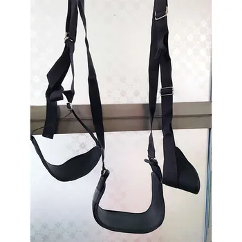 Door Swing Sex Swing with cushion pad SM Game Bondage Swing Spreader Adult sex game products PU Leather plush sex swing 3
