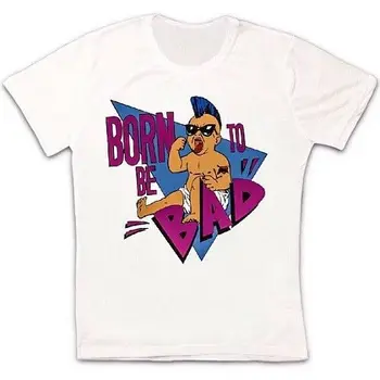 

Born To Be Bad Twins 80s Punk Baby Retro Vintage Hipster Unisex T Shirt 635