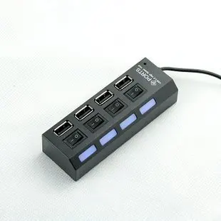 Полоса БРИКС с выключателем 4-Порты и разъёмы usb-хаб 2,0 HUB концентратор Отдельный переключатель с индикатором светильник