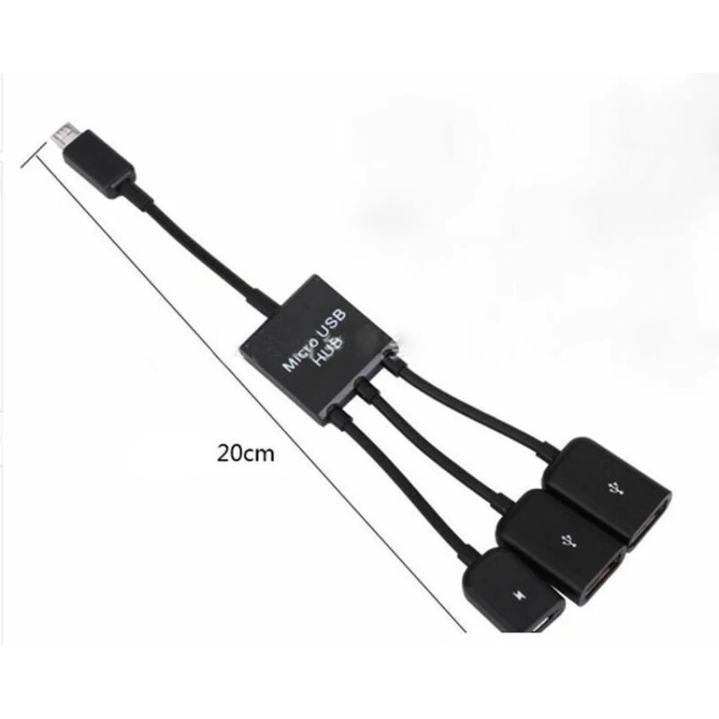 1 шт. 3 в 1 Micro USB 2,0 кабель адаптер Разъем питания зарядный концентратор для планшета