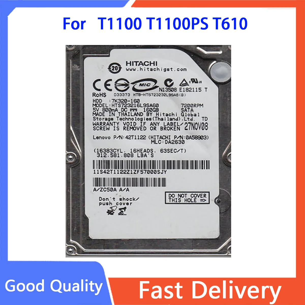 Q6683-67030 новый жесткий диск Designjet T1100 T1100PS T610 PS 160GB W/FW SATA HDD | Компьютеры и офис