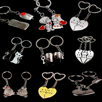 

2 Pcs Puzzle Letter "You're My Person" Couple Keychain Lovers BBF Cute Key Ring Holder Love Heart Best Friends Gift