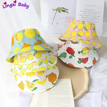 

Baby Hat Fruit Cotton Bucket Hat Kids Summer Sun Cap Toddler Boys Girls Hats Spring Autumn