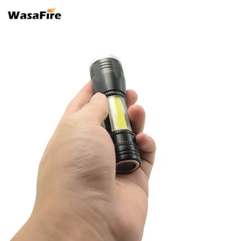 

Mini Flashlight 1*Q5 + 1*COB LED Torch Side COB Design Work Lamp Lantern Book Light for Camping Fishing Hunting