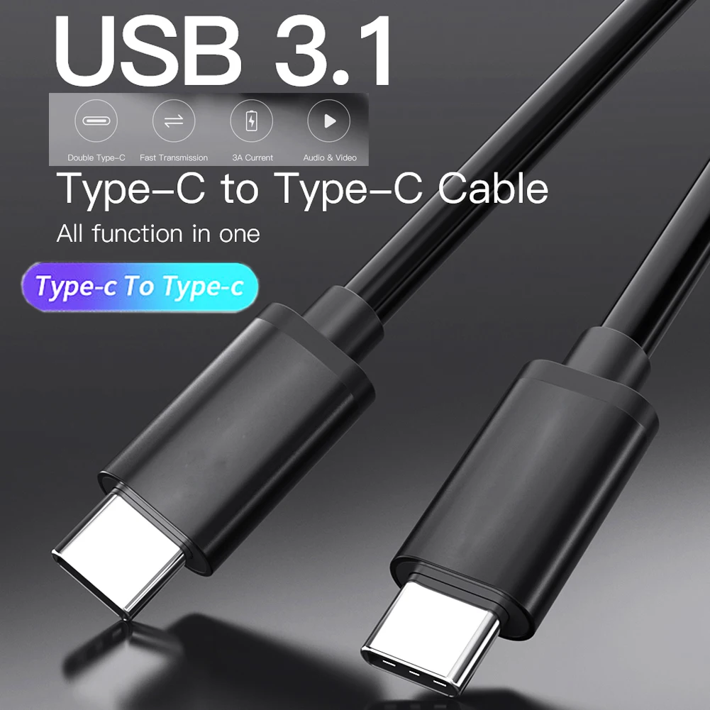 

5A For Macbook TPE Nylon Braided Wire USB C to USB C Type C Cable Male to Male PD 100W Super Fast Charging Data Charger Cable 1M