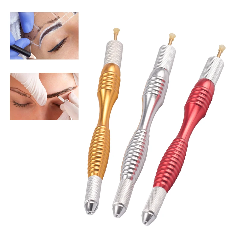 

1pcs Microblading Pen Eyebrow Tattoo Machine Permanent Makeup Manual Pen with Needles rotary tattoo permanent makeup machine