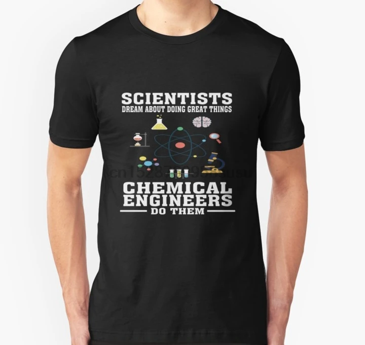 Мужская футболка scienties Dream Chemical Engineers Do Funny Engineering Футболка Slim Fit с принтом Футболки