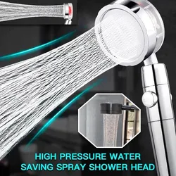 High Pressure Water Saving Spray Shower Head Bathroom Hand-held Pressurized Massage Shower Head 360 Rotated Rainfall Shower Head