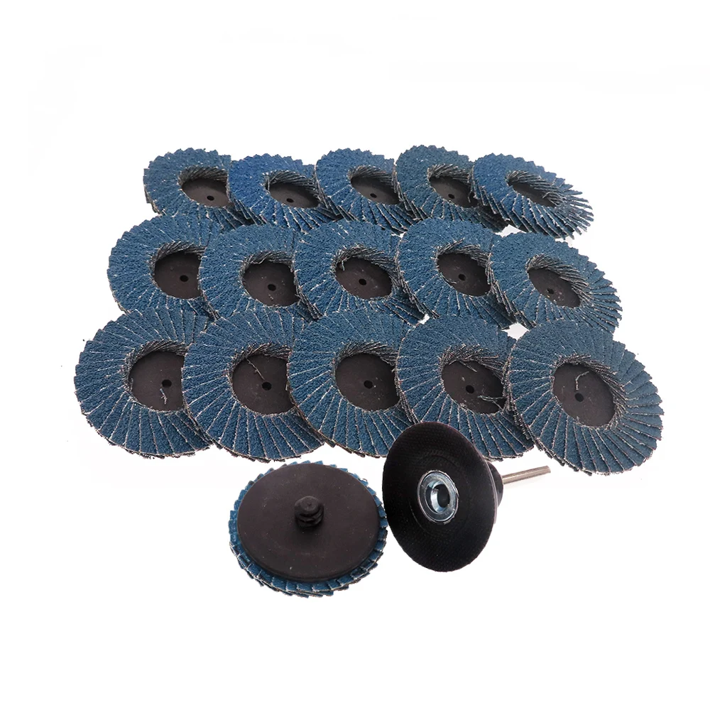 11pcs Flap Disc 2" 50mm Sanding Disk for Roll Lock 40 Grit Abrasive