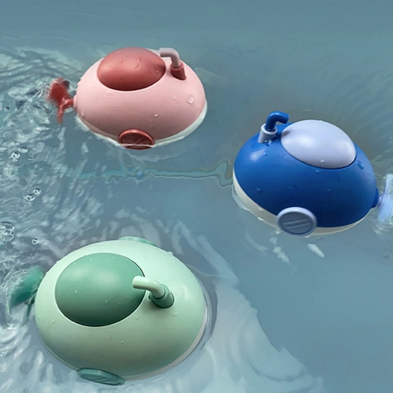 Ducha de baño para bebé, juguete de baño con mecanismo de relojería, natación, juego de agua, Submarino pequeño, cohete, bañera, juguetes para chico
