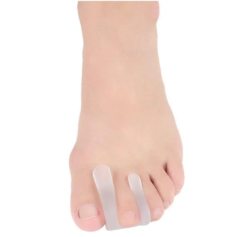 Nail Art Tools Toe Separators Toe Corrector Toe Spreader Finger Toe Separator Ingrown Toenail Corrector 2Pcs Silicone Foot Finger Toe Separator for Hallux Valgus Pedicure