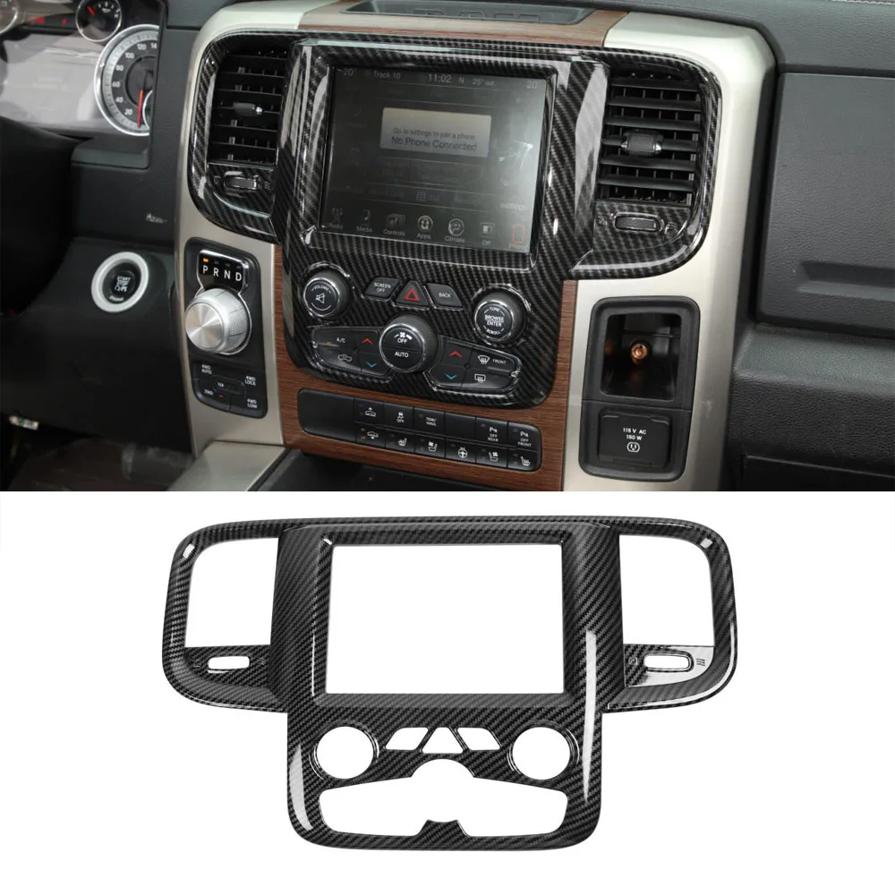 

Центральная Автомобильная консоль для Dodge Ram 2011-2017, панель GPS навигации, рамка, облицовка, Обложка, Стайлинг, новые автомобильные молдинги из АБС-пластика