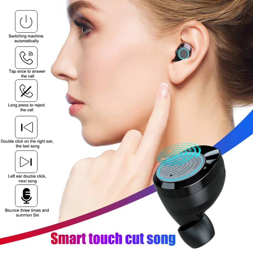 X6 TWS, мини Bluetooth 5,0, наушники, беспроводная гарнитура, спортивные, свободные руки, беспроводные наушники с зарядным устройством для смартфона