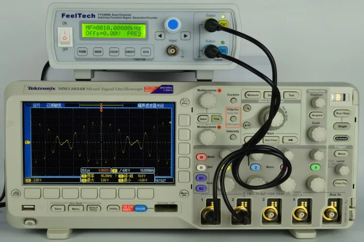 Генератор сигналов цифровой Дисплей частоты коэффициента загрузки аудио генератор сигналов FY3200S-20Mhz частотомер для генератора