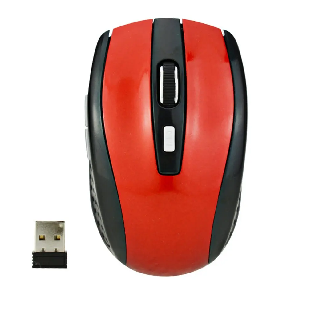 Беспроводная мышь, компьютерная Bluetooth мышь, регулируемая беспроводная мышь dpi, 2,4 ГГц, USB, оптическая мышь для ноутбука, ПК - Цвет: red