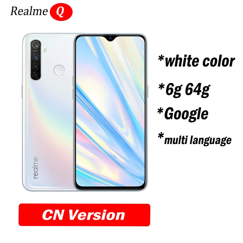 6g 64g white Realme Q global relme 5 pro 6,3 дюймовый мобильный телефон Snapdragon 712AIE Восьмиядерный 48MP мобильный телефон VOOC 20 Вт быстрое зарядное устройство - Цвет: 6g 64g white