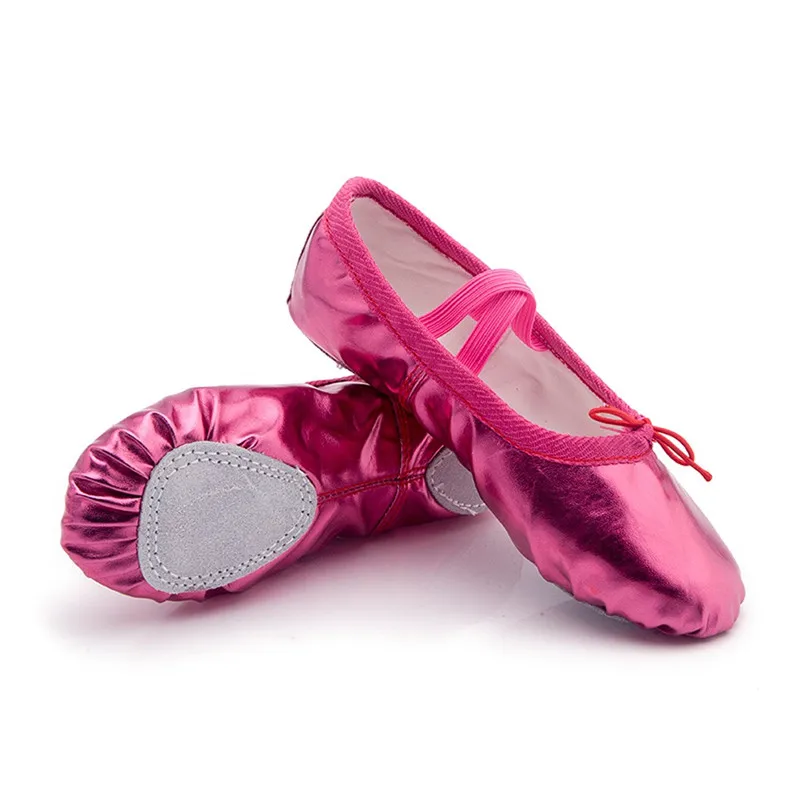 Female Soft Ballet Shoes Women Dance Shoes Pointed Slippers Gymnastics Flats Split Sole Shoes #2G29 (12)