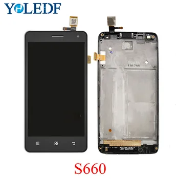 

Full LCD Display For Lenovo S660 Panel Screen Pantalla Touch Screen Digitizer for S660 Assembly With Frame Replacement parts