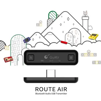 

GuliKit NS07 Route Air Bluetooth Wireless Audio Transmitter USB Type C Transceiver Adapter For Nintendo SwitchSwitch Lite PS4