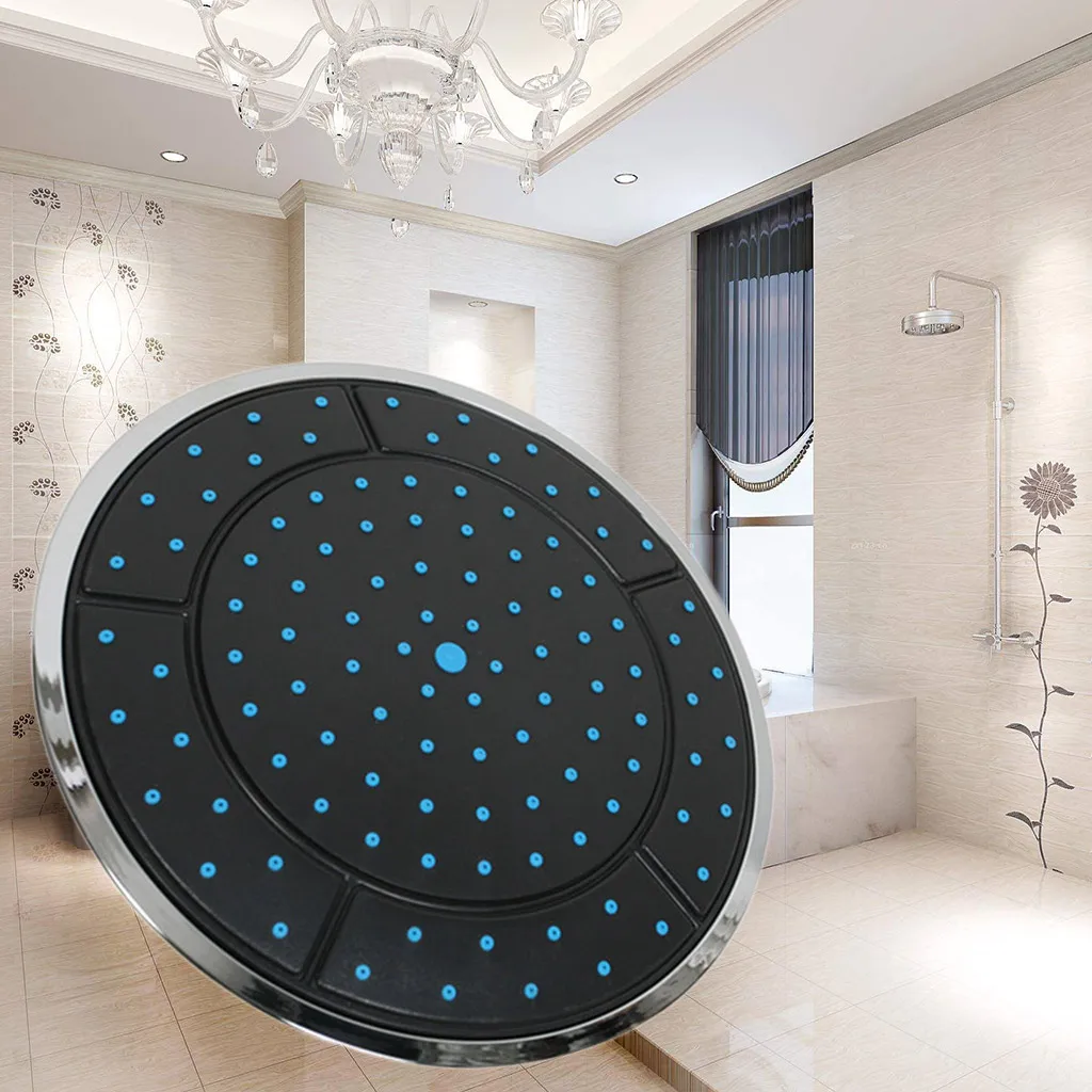 

Round Shower Head Bath Roof High Pressure Water Saving Detachable Filter Rainfall Powered Bathroom Accessories Home Hotel Gym