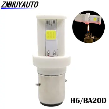 

Motorcycle Headlight Bulbs BA20D H6 P15D H4 Auto Ceramic Moto Headlight Bulbs Lamp 1600LM COB Chips High Low Beam Motorbike 12V