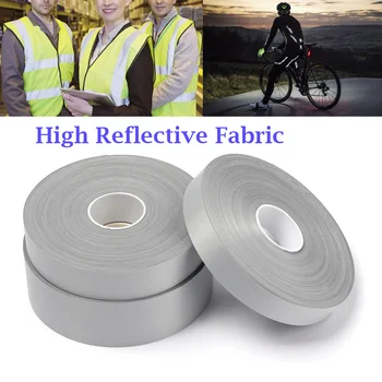 

100m/roll Safety Heat Reflective Transfer Tape For Vinyl Film DIY Silver Iron on Reflective Strips Clothing Chemical Fiber Cloth