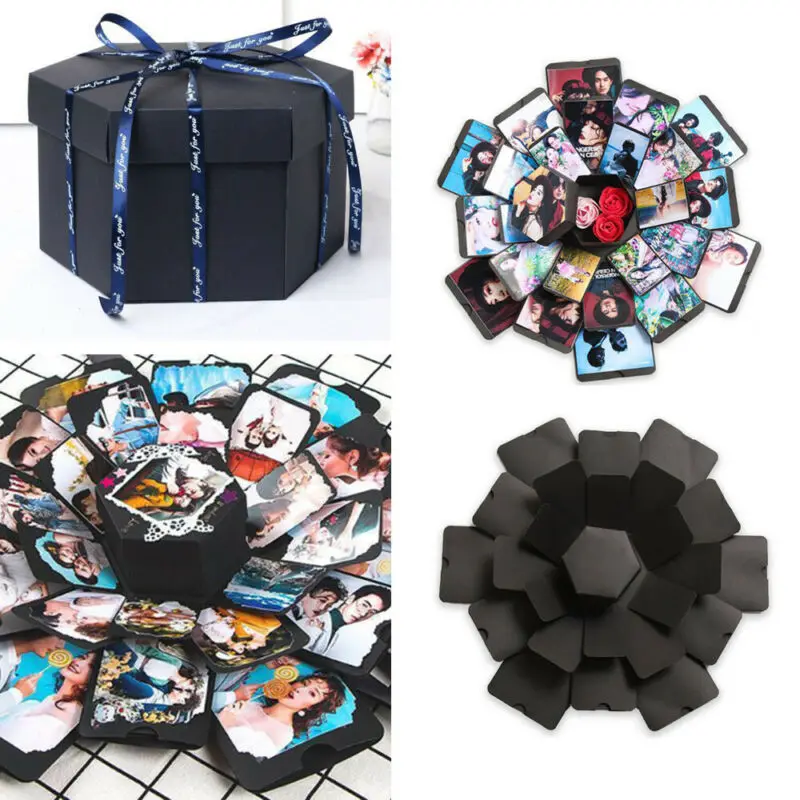 

Hot DIY Surprise Love Explosion Box Gift Explosion for Anniversary Scrapbook DIY Photo Album birthday Gift