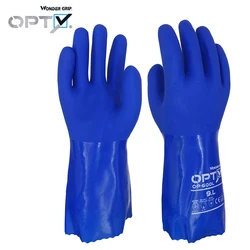 30cm Lengthened PVC Chemical proof Safety Protective Waterproof Oilproof Working Gloves Blue