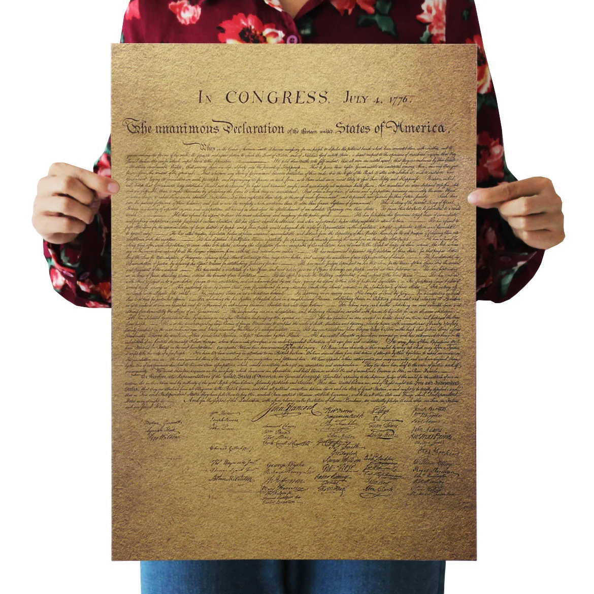 

[E173] America Separate Declaration Nostalgic Retro Kraftpaper Poster Indoor Bar Cafe Decorative Painting
