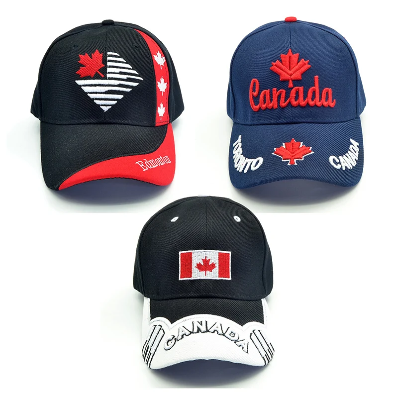 

Unisex Canada Cap 3d Embroidery Canada Maple Leaf Baseball Caps Cotton Adjustable Snapback Hat Fashion Caps Casual Hats