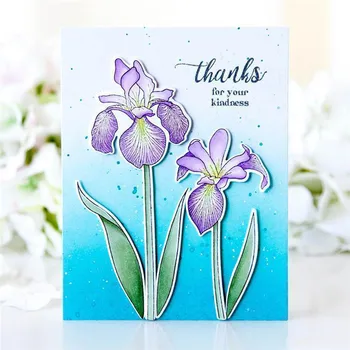 

New tulip flower cutting mold and transparent stamp seal for DIY mold scrapbook card making decoration