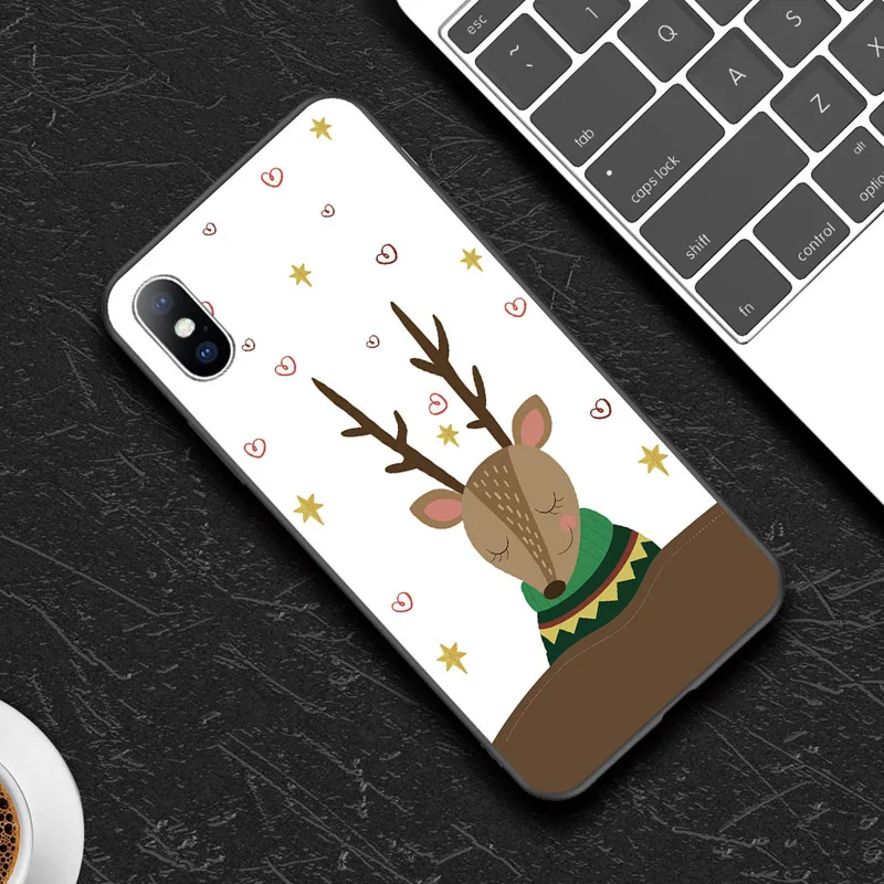 Чехол Lovebay Merry Christmas с рисунком оленя снеговика для телефона iPhone 11 Pro Max X XR Xs Max 6 6s 7 8 Plus Мягкий силиконовый чехол из ТПУ - Цвет: AC6964