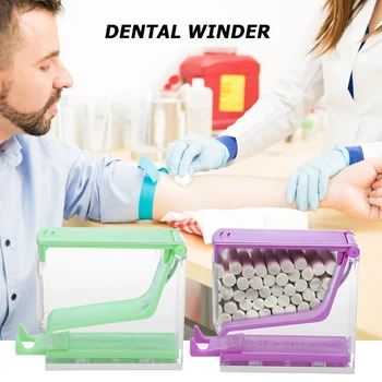 

Dental Orthodontic Cotton Roll Dispenser Practical Operation Simple Conveninently Press Type Box Holder Storage Organizer