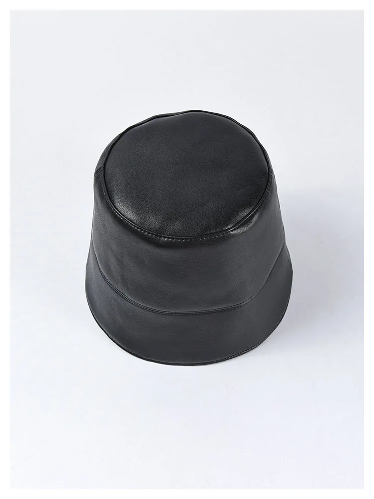 Новинка 219, осенне-зимняя женская кепка из искусственной кожи, модная Женская водонепроницаемая Кепка Bob для девушек, складная черная кепка в виде Панамы для рыбаков