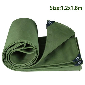 

Dustproof Hanging Shelter Cover Tent Tarpaulin With Eyelets Anti Scratch Canvas Tarp Heavy Duty Sunshade Outdoor Waterproof
