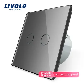 

Livolo EU Standard Touch Switch ,Grey Crystal Glass Switch Panel, Wall Switch , AC 220~250V ,VL-C702-15 for LED light