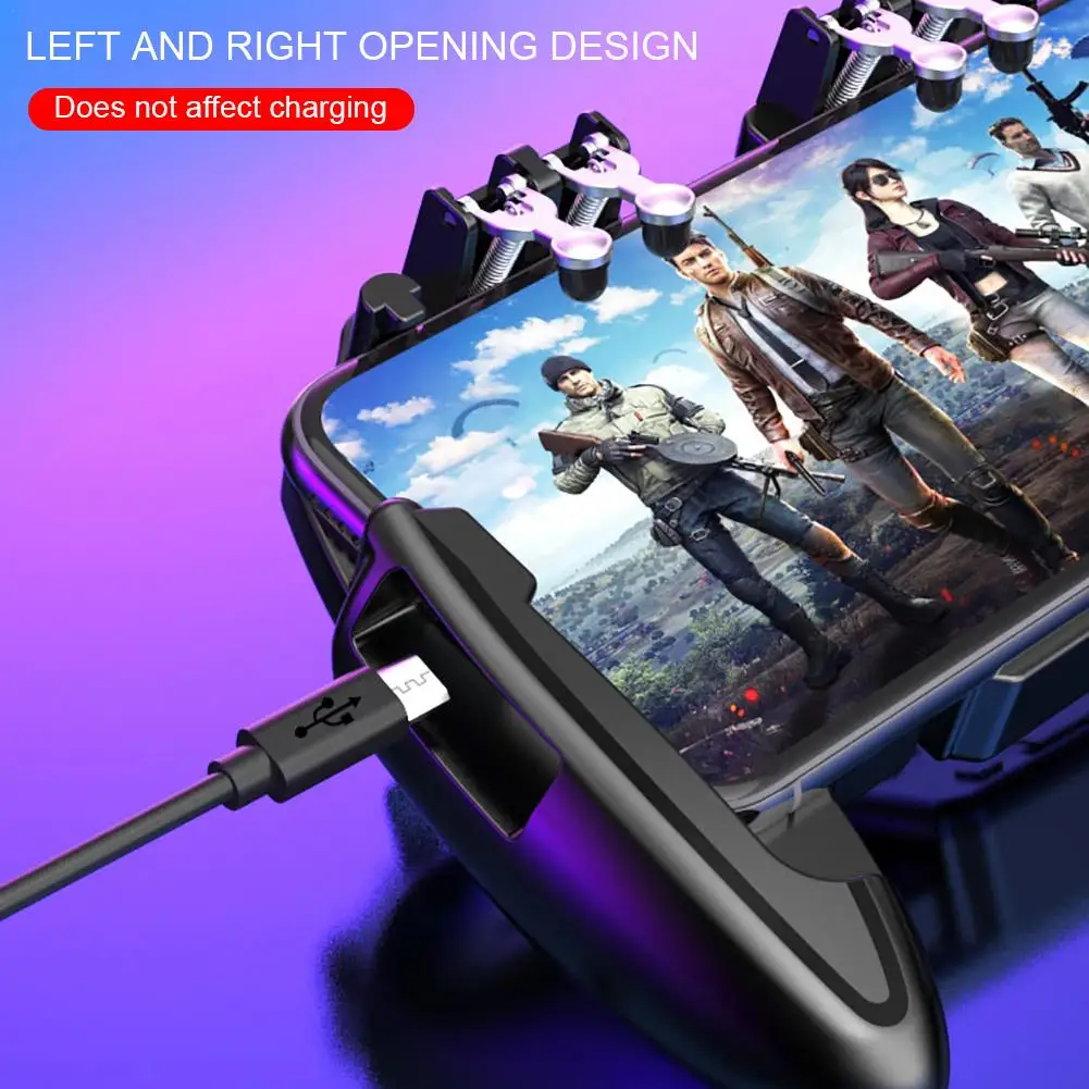 M10 M11 Six Finger PUBG Moible Controller Gamepad Free -Fire Triggers PUGB Mobile Game Pad Grip Joystick For IPhone Android