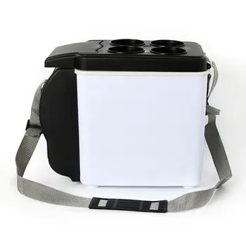 

12V Car Small Refrigerator Mini Fridge camping home Cooler & Warmer Enough Capacity 6L White No Need for Refrigerant