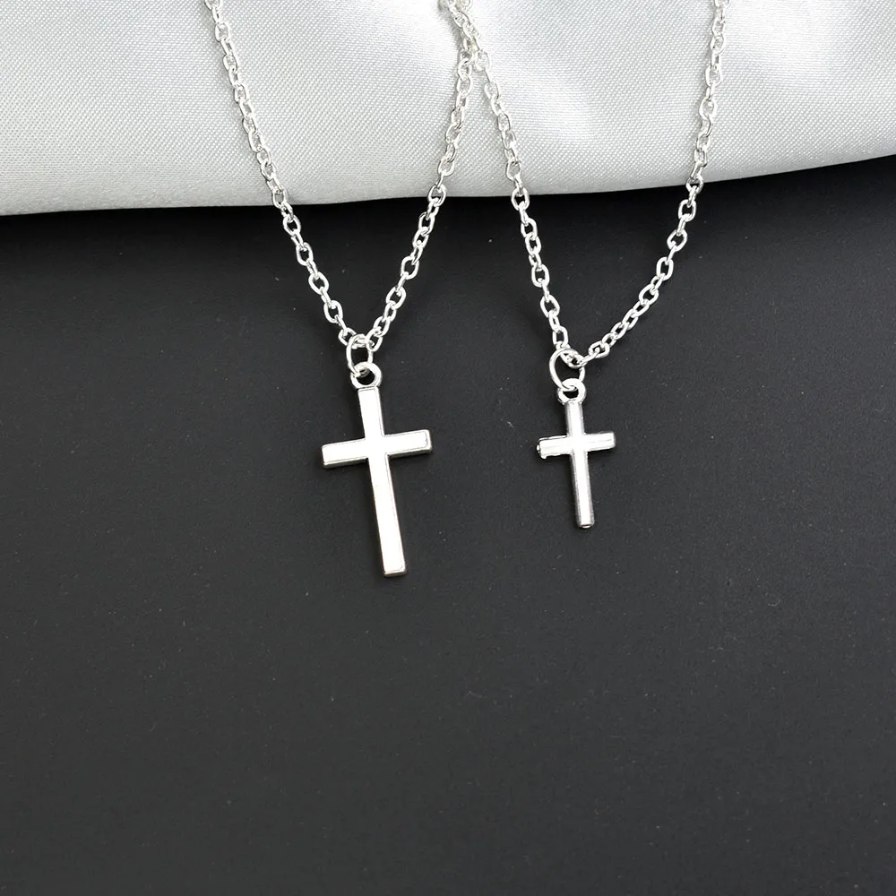 Cross pendant necklace for women stainless steel black rope necklace  minimalist simple vintage statement jewelry - AliExpress