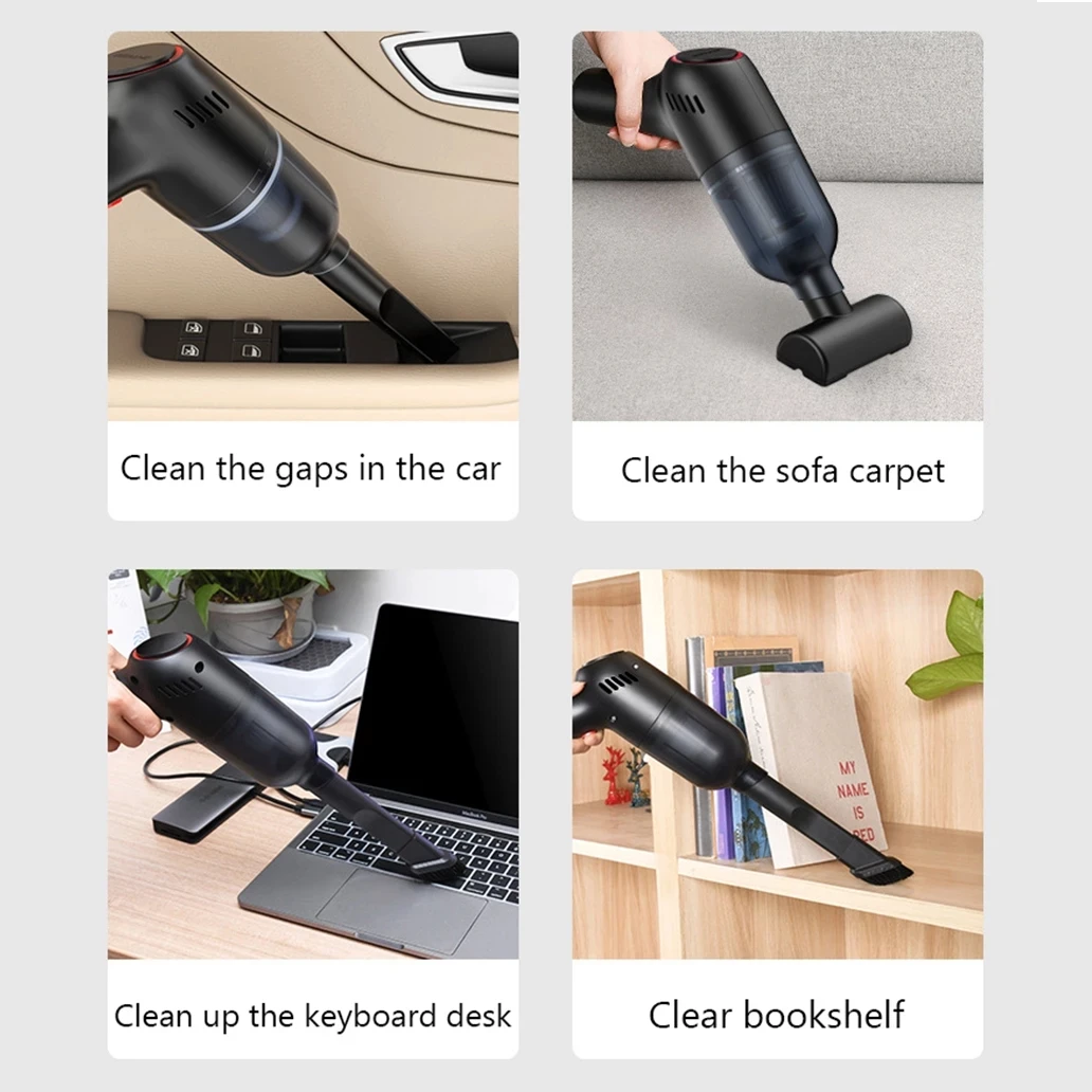 Cordless Portable Car Vacuum Cleaner Handheld Auto Vacuum 8000PA 120W High Suction For Cleaning Wet Dry Mini Wireless Cleaner