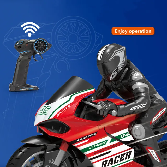 25KM/H High Speed RC Stunt Motorbike Drift Racing Car Simulation Motorcycle With Rechargable Battery Power Motor Motorcycle Toys 6