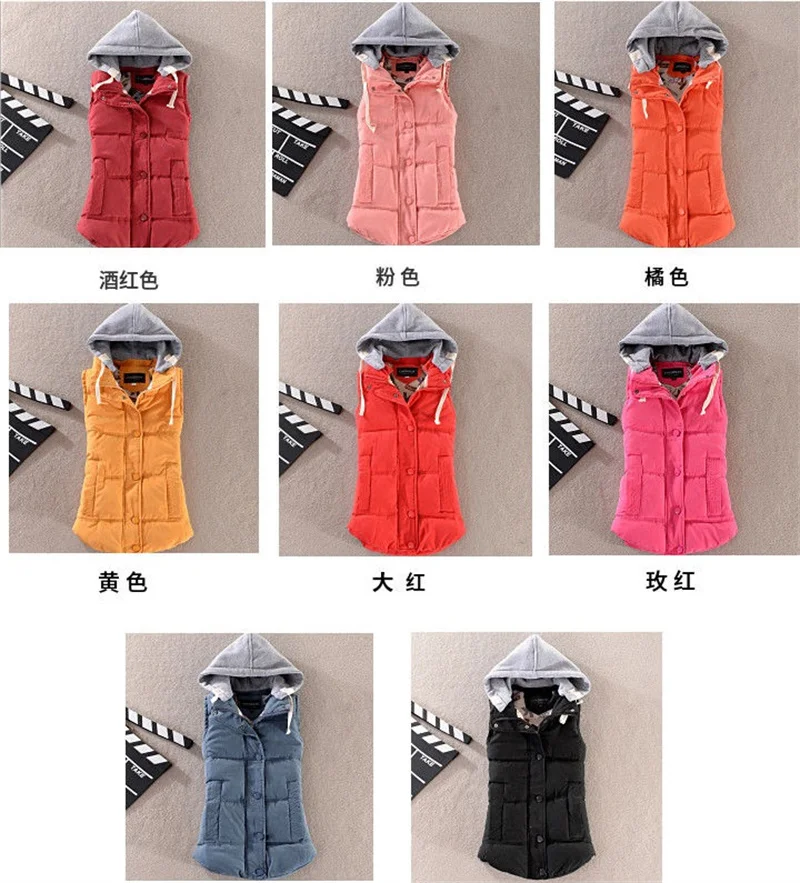 down parka Women Autumn Winter All-match Vest New Outer Wear Cardigan Waistcoat Female Korean Fashion Slim Peach Skin Down Cotton Vest A980 long down coat