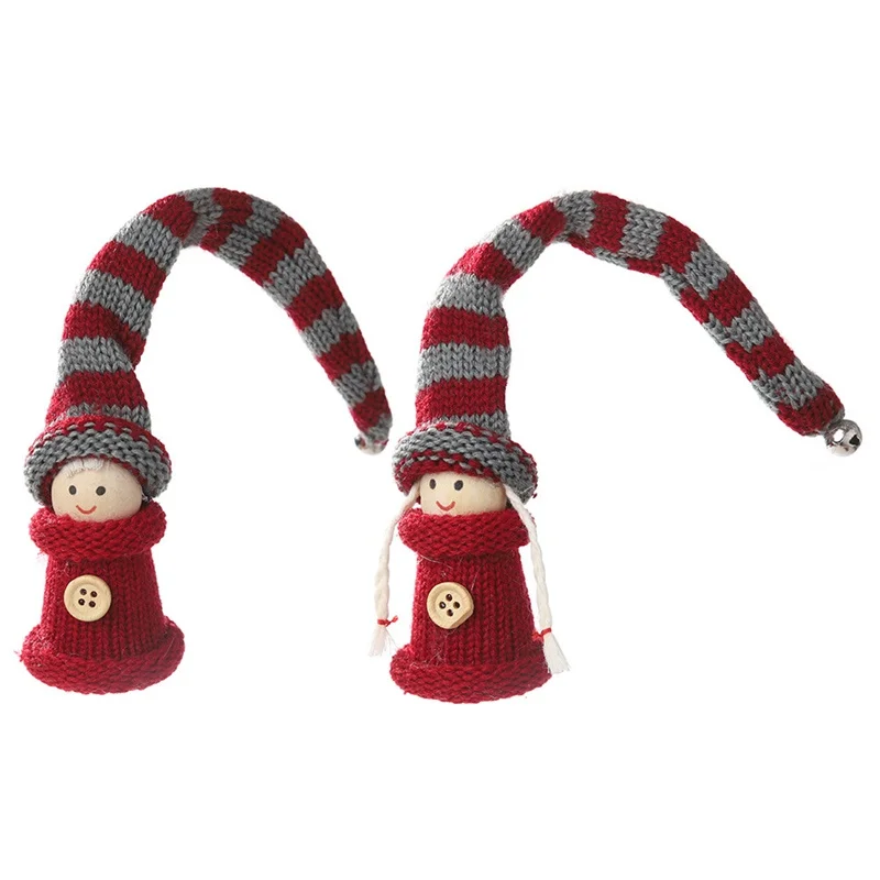 Шведский Рождество Санта Клаус куклы Tomte Висячие Длинная с капюшоном гном плюшевые куклы рождественские украшения для дома