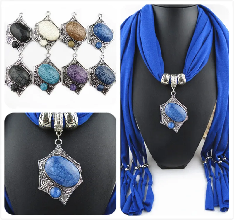 

Wholesale original Design of Resin Accessories Alloy Base pendant pendant scarf by pendant scarf Foreign Trade Jewelry Factory