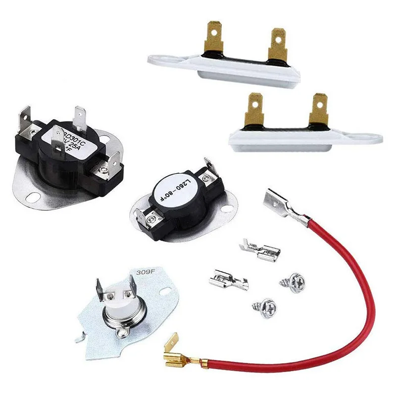 

279816 Dryer Thermostat Kit 3392519 Dryer Hot Fuse 3387134 Dryer Bicycle Thermostat for Kenmore Whirlpool Dryer
