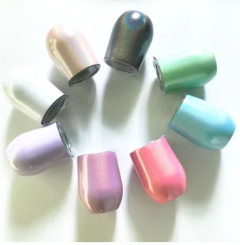 

Wholesale 12oz Rainbow Paint Stainless Steel Wine Beer Glass Thermos Coffee Mug Egg Cup Stemless Wine Tumbler Milk Cups Party