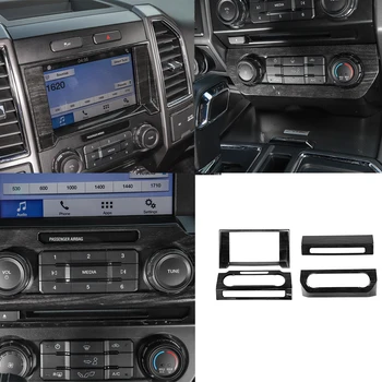 

for Ford F150 2015+ Dashboard Navigation GPS +Air Conditioning/Audio Volume Panel/Emergency Light Decoration Car Accessories