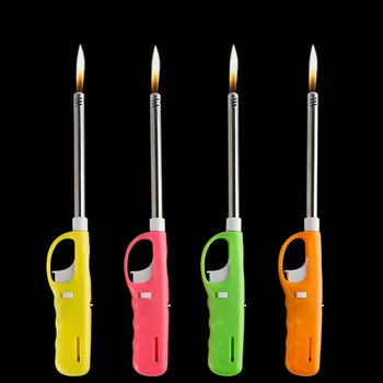 

Candle Lighter Butane Refillable Plastic Torch Lighter Multi-purpose for Kitchen Fireplace Pilot Light BBQ Stove Color Randomly