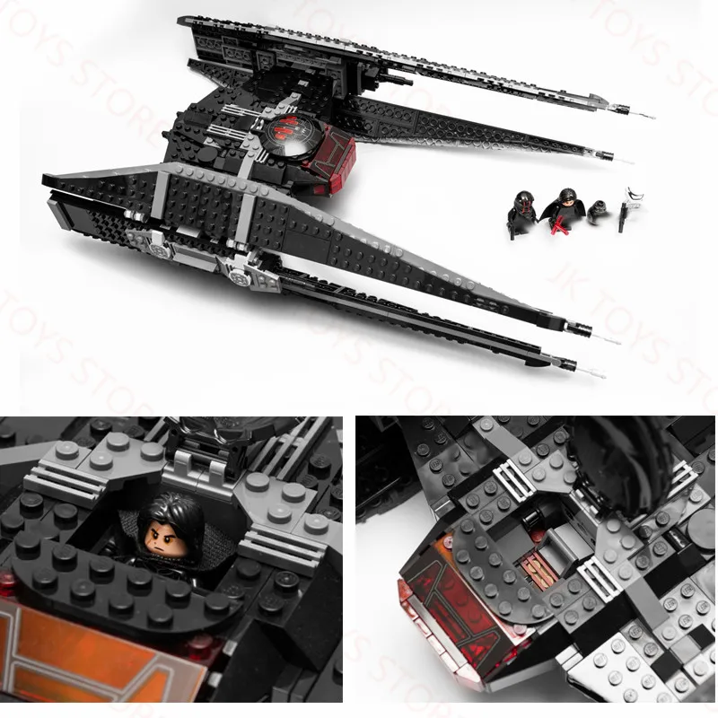 75179 Звездные войны 705 шт Кайло Рен TIE Fighter модель игрушки для детей рождественские подарки